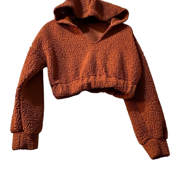 Zapul Women Rusty color CROP Hoodie sweater Size Small. - Picture 11 of 12